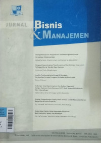 Image of Jurnal Bisnis & Manajeman  Mar2014 vol.15/no.1