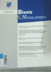 Image of Jurnal Bisnis dan Manajeman Mar2015 vol.16/no.1
