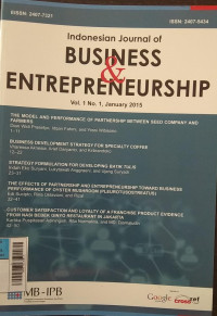 Image of Jurnal indonesia journal of BUSINESS & ENTERPRENEURSHIP vol.1 no.1 january 2015