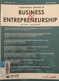 Image of Jurnal indonesia journal of BUSINESS & ENTERPRENEURSHIP vol.2 no.1 january 2016
