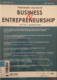 Image of Jurnal indonesia journal of BUSINESS & ENTERPRENEURSHIP vol.2 no.3 september 2016