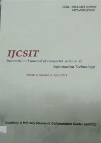 Image of Jurnal International journal of computer science & information technology   Apr2014 Vol.6/No.2