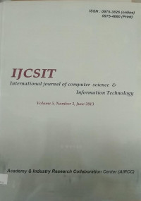 Image of Jurnal International Journal of Computer science & Information technology  Juni2013 Vol.5/No.3