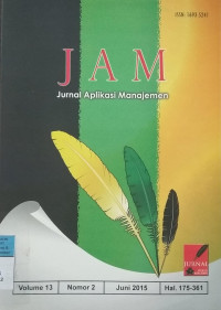 Image of Jurnal Aplikasi Manajeman Jun2015 vol.13/no.2