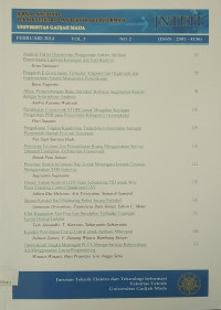 Image of JURNAL NASIONAL TEKNIK ELEKTRO DAN TEKNOLOGI INFORMASI  VOL.3 NO.2 FEBRUARI 2014