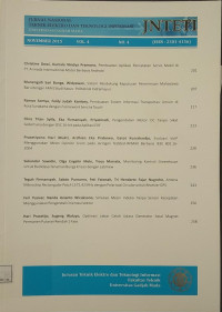 Image of JURNAL NASIONAL TEKNIK ELEKTRO DAN TEKNOLOGI INFORMASI VOL.4 NO.4 NOVEMBER 2015