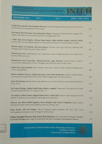 Image of JURNAL NASIONAL TEKNIK ELEKTRO DAN TEKNOLOGI INFORMASI VOL.5 NO.4 NOVEMBER 2016