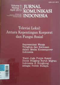 Image of Jurnal Komunikasi Indonesia Apr2013 Vol.2/No.1