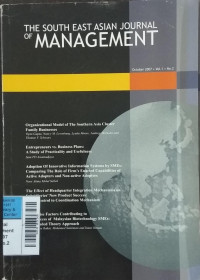 The South East Asian Journal of Management Oct2007 vol.1/no.2