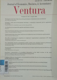 Image of Journal of Economics, Business, & Accountancy Ventura Apr2014 vol.17/no.1