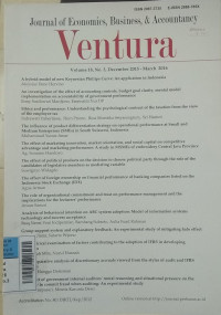 Image of Journal of Economics, Business, & Accountancy Ventura Mar2016 vol.18/no.3