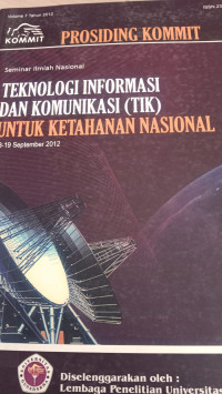 TEKNOLOGI INFORMASI DAN KOMUNIKASI (TIK) UNTUK KETAHANAN NASIONAL