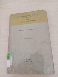 Dasar-Dasar Administrasi Management dan  Office Management