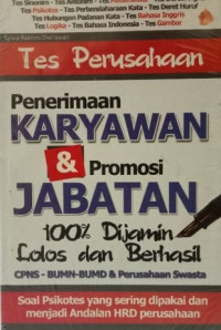 penerimaan karyawan dan promosi jabatan